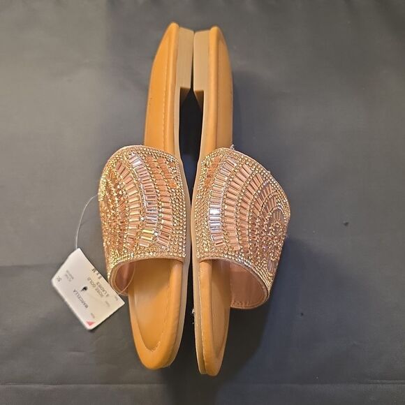 BRAND NEW THALIA SODI RHINESTONE EMBELLISHEDE WOMEN'S SLIDER G1 - Picture 10 of 16